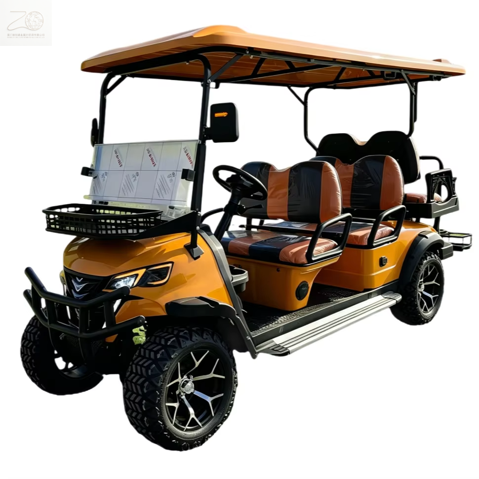 Made in China, Customizable 6-Passenger Electric Golf Cart With Rain Curtain, All-Terrain, LSV Approved