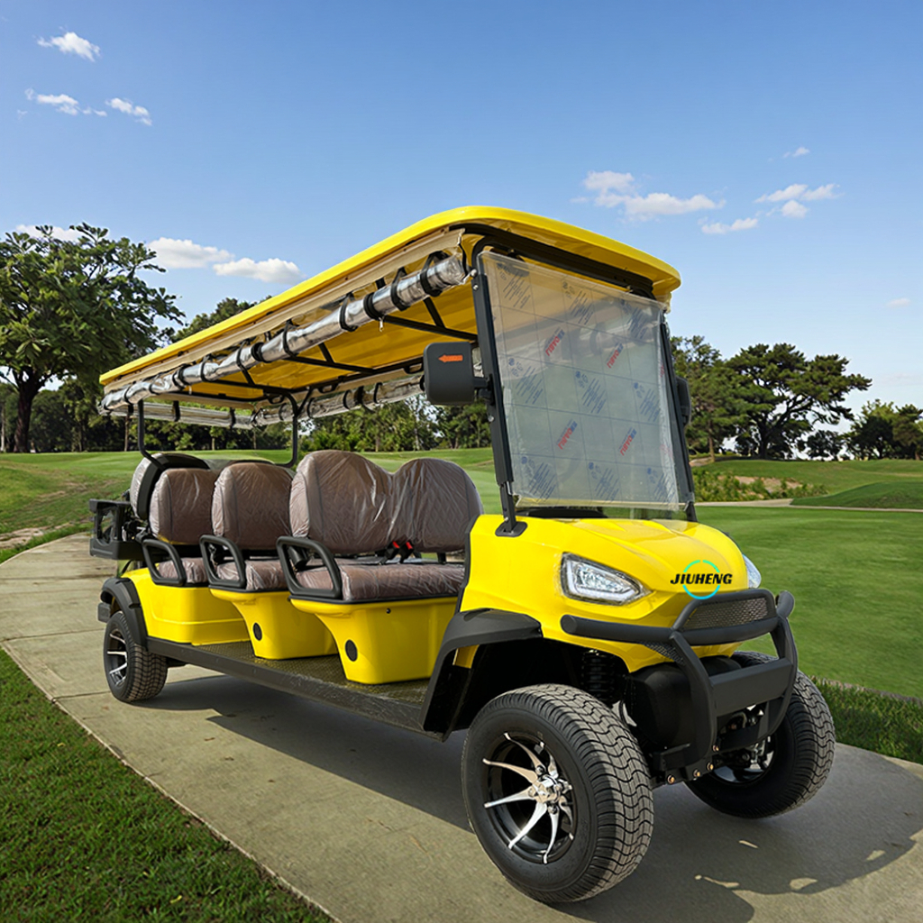 Wholesale 8-Seater Solar Powered Electric Golf Carts Sightseeing Carts for Golf Course Made in China