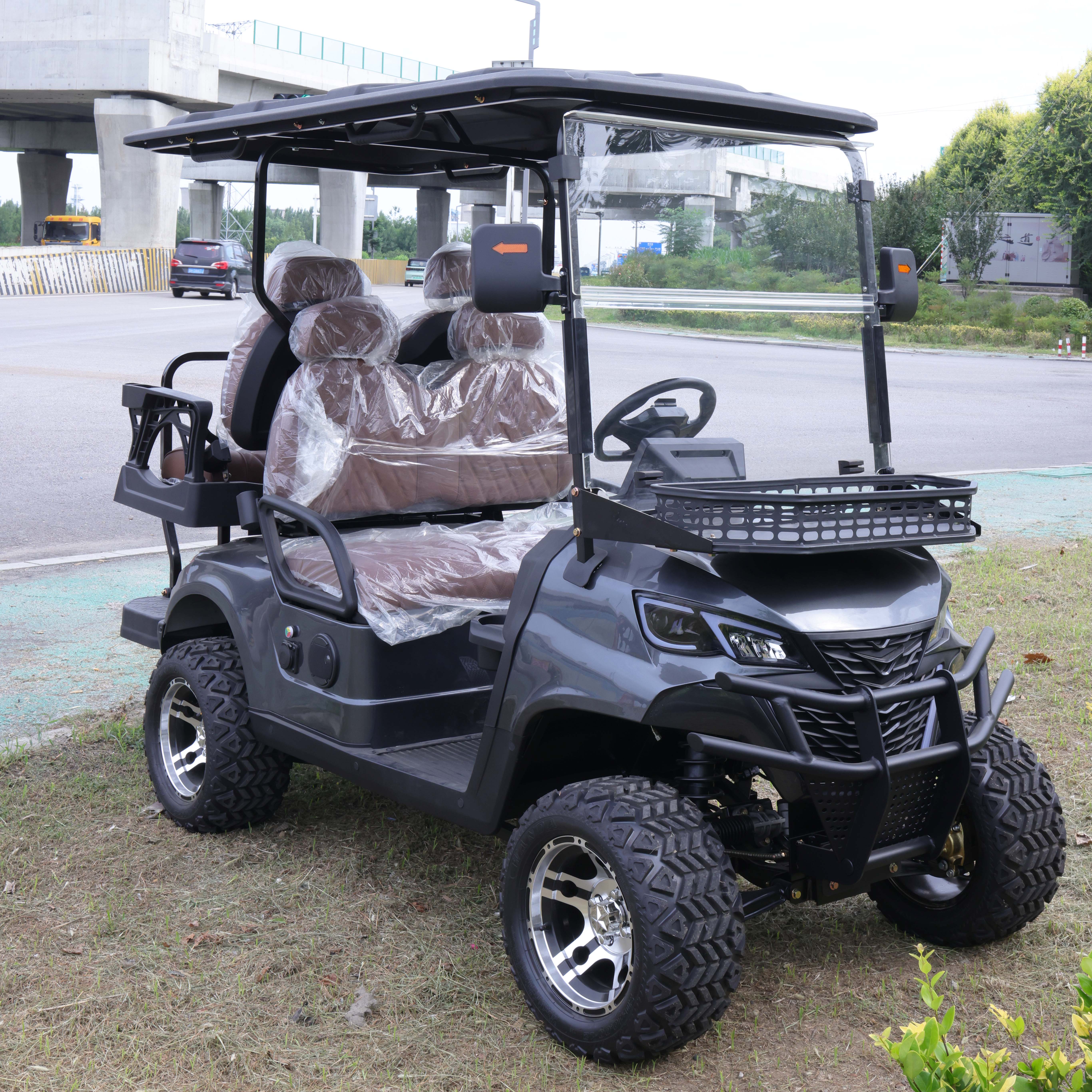 High Performance 4Seater Golf Cart Good Quality Durable Electric Utility Vehicle Metal Buggy Compatible with Club Car