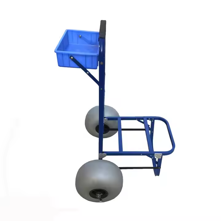 Portable Aluminum Folding Collapsible Beach Cart Steel Platform Two-Wheel Surfboard Fishing Wagon Hand Trolleys OEM Customizable