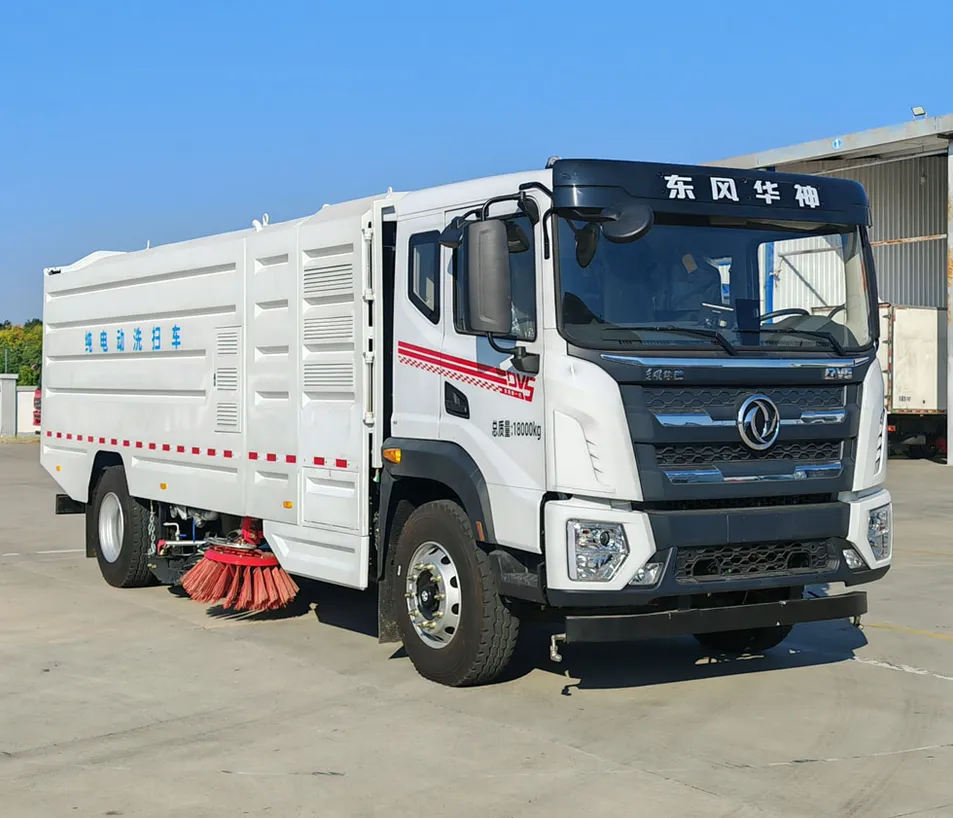 Electric-Powered Sweeping and Washing Vehicle