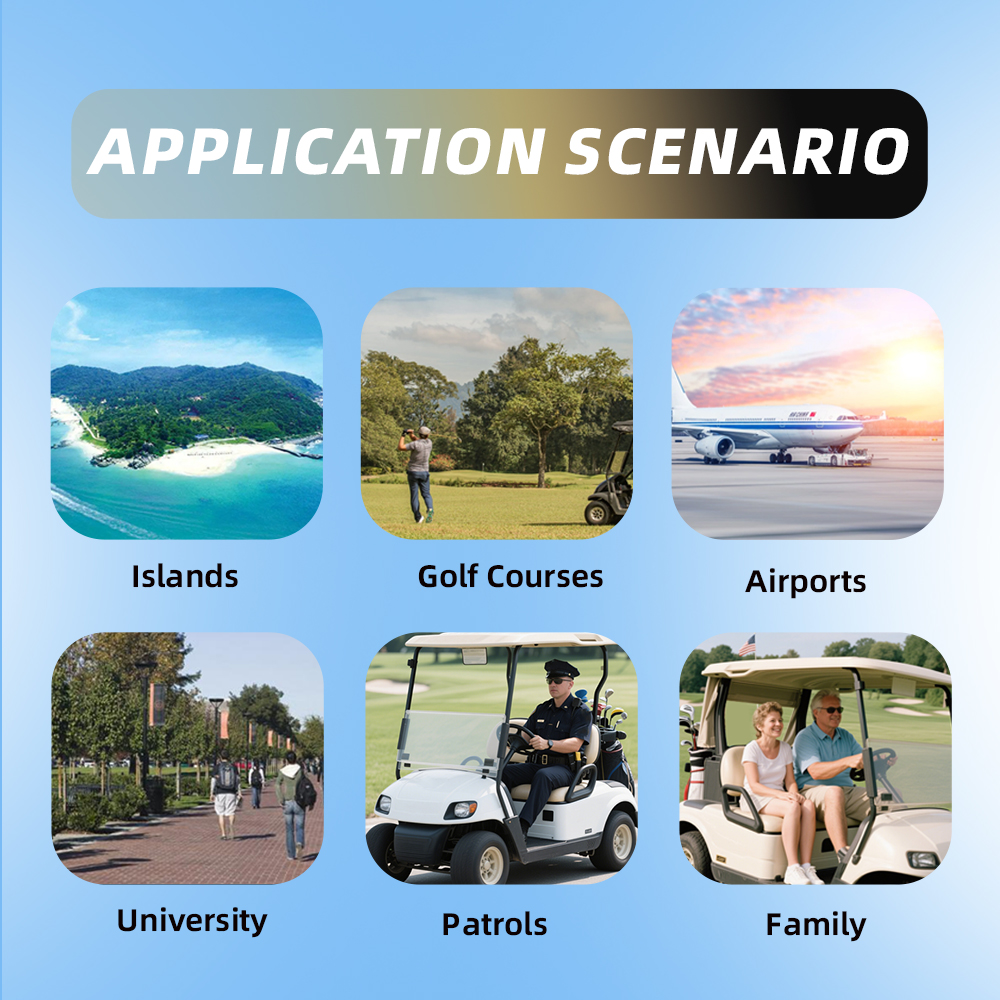 Hot Sale 6-Seater Parison Off-Road Electric Golf Cart 72v Buggy 5kw Ac Motor Club Car Steel CE Certified 2025SDZX12PTPR120