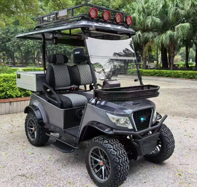 AWD selectable golf carts hunting buggy with dump bed 2 4 6 seater top luxury