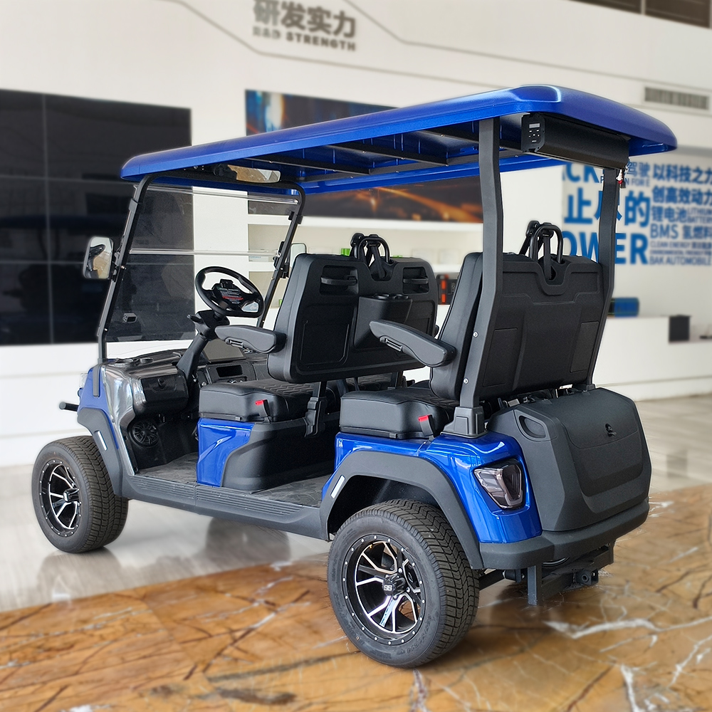 Custom Design Factory Direct Fast Charging VIN Street Legal Commercial Grade Four Seater Golf Cart Electric 5KW 70-90km CE DOT