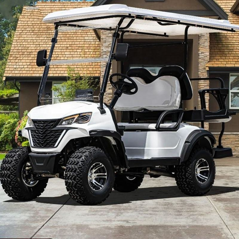 Solar Powered Electric Golf Cart with Roof Panel and Backup Battery for Continuous Green Operation