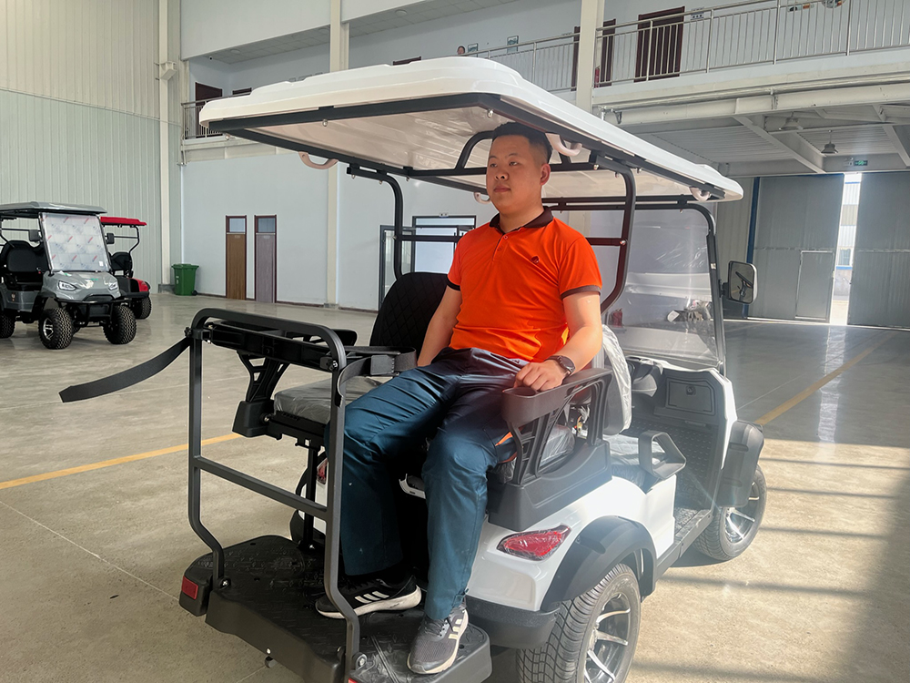 CE Certified Customized Colors Hotel Golf Buggies 3-4 Passenger Electric Club Car Sightseeing Golf Cart >80km Range 30km/h Top