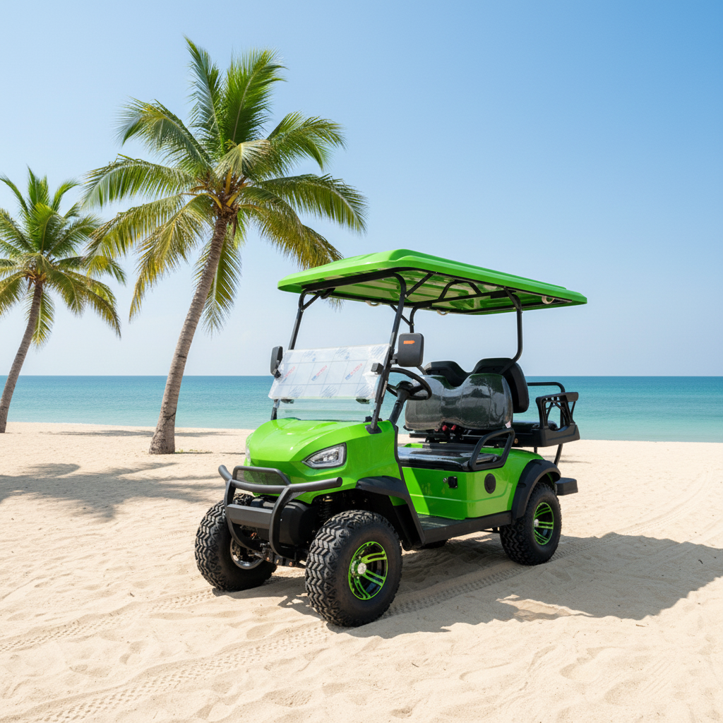 72V Electric Golf Kart 4-Seater Off-Road Buggy Lithium Battery Golf Cart for Garden Villa Electric Hunting Cart