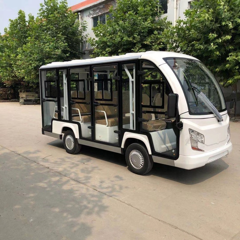 Sharefer 14 Passenger Sightseeing Bus Golf Buggy Carts Tourist Electric Shuttle Bus Golf Carts Electric Sightseeing Car