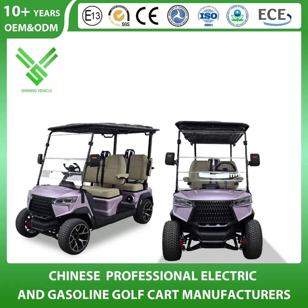 6+2 Seater 8 Passenger Lithium Sightseeing Hunting off Road Club Car Street Legal Utility Mini Tourist Solar Panel Trolley Lead Acid Gas Powered Golf Cart