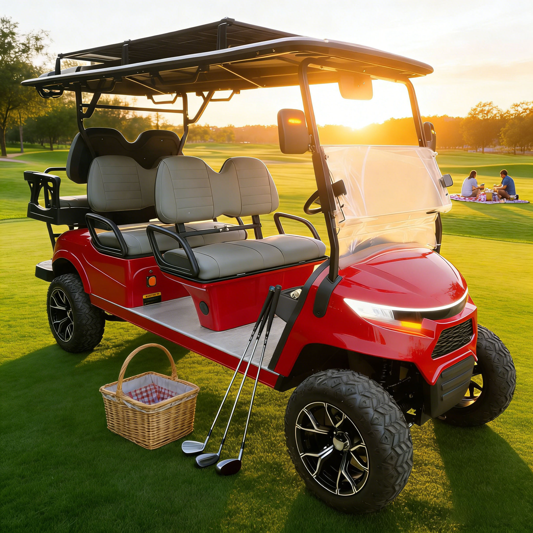 4 Passenger Seats Golf Cart Lithium Electric Fast Off Road Golf Cart Off Road