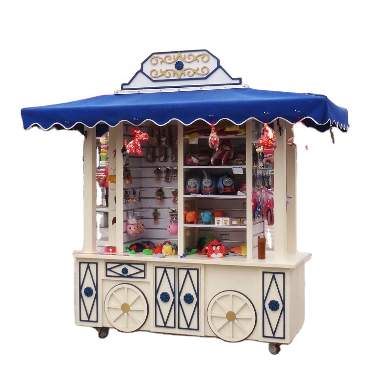 New Style Theme Park Amusement Cart Kiosk Fast Food Retail Moving Foods Cart