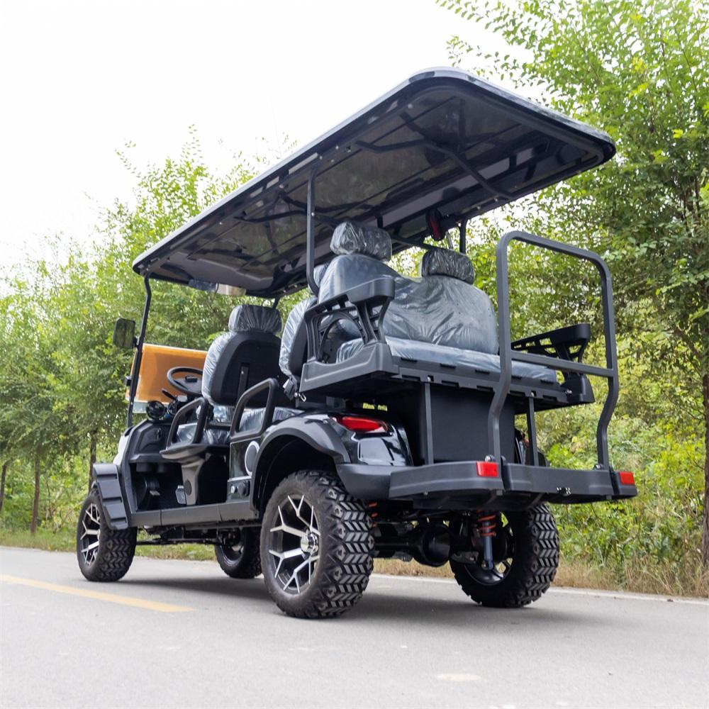 Powerful 72V 6 Seater Off-Road Golf Cart Lifted 5000W Electric Hunting Buggy with All-Terrain Tires for Farm &amp; Beach