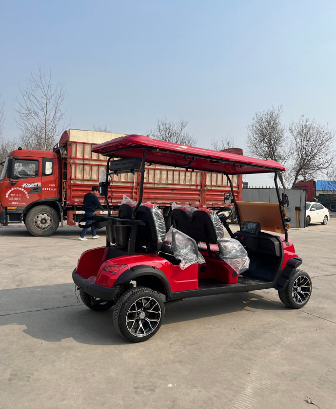 WELIFTRICH Supplier Utility Club 4 Wheel Drive Buggy Car 2+2 Seats Golf Carts Electric With Folded Back Seat
