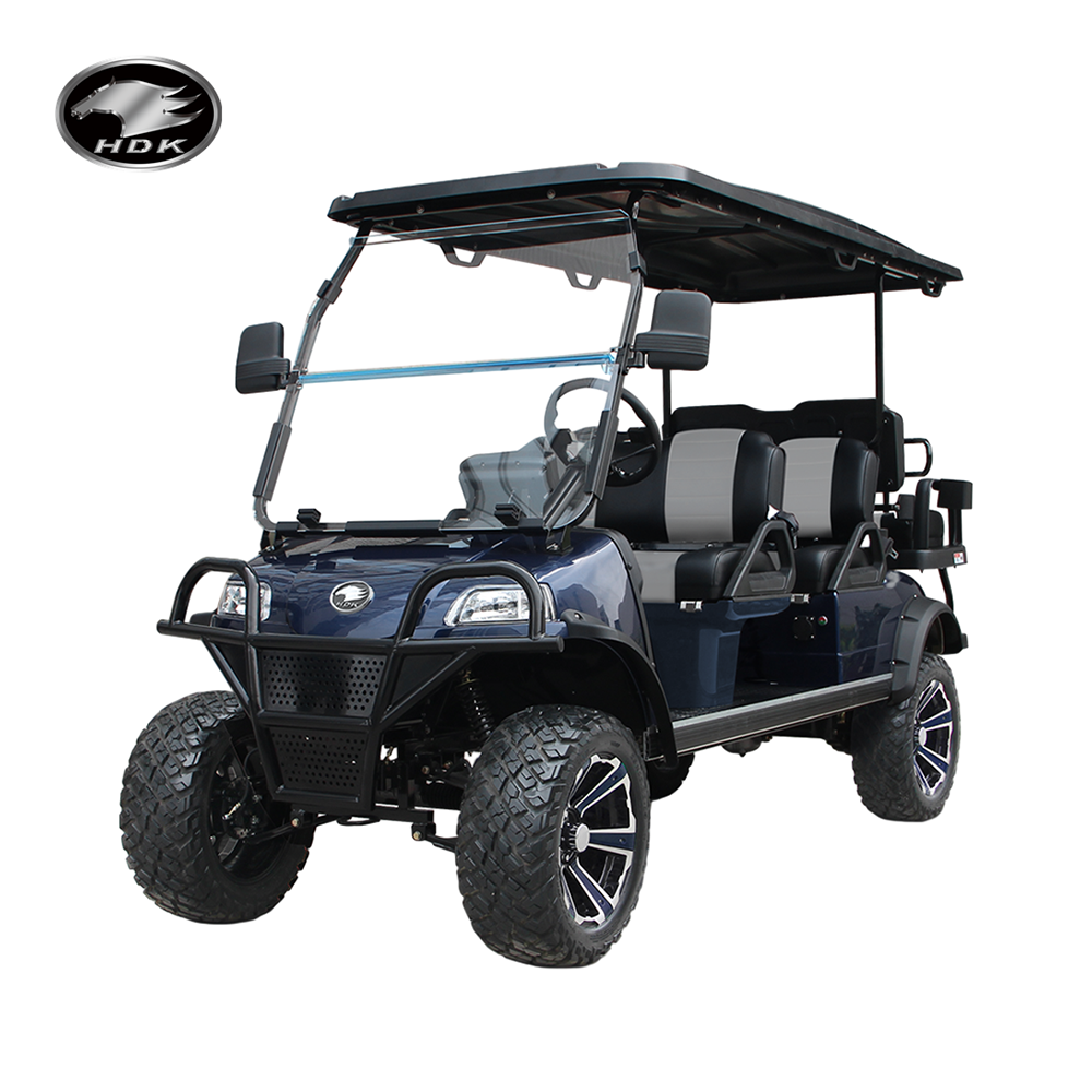 6 Seat Custom Sightseeing Airport Club Off-road Trolley UTV for Sale Mini Car HDK EVOLUTION 48V Electric Golf Cart