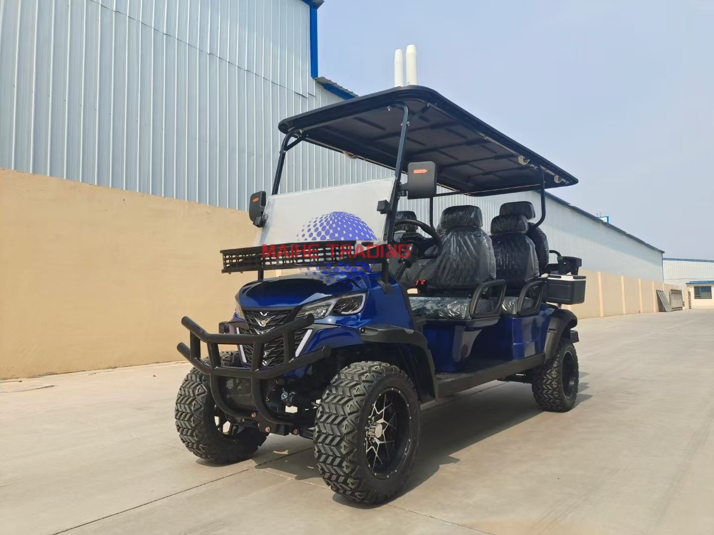 Custom RC-05 Electric Golf Cart 7-8 Seaters Cargo Box Lead Acid Battery 3/4/5KW AC Motor CE Certified 90km Range 4 Wheel