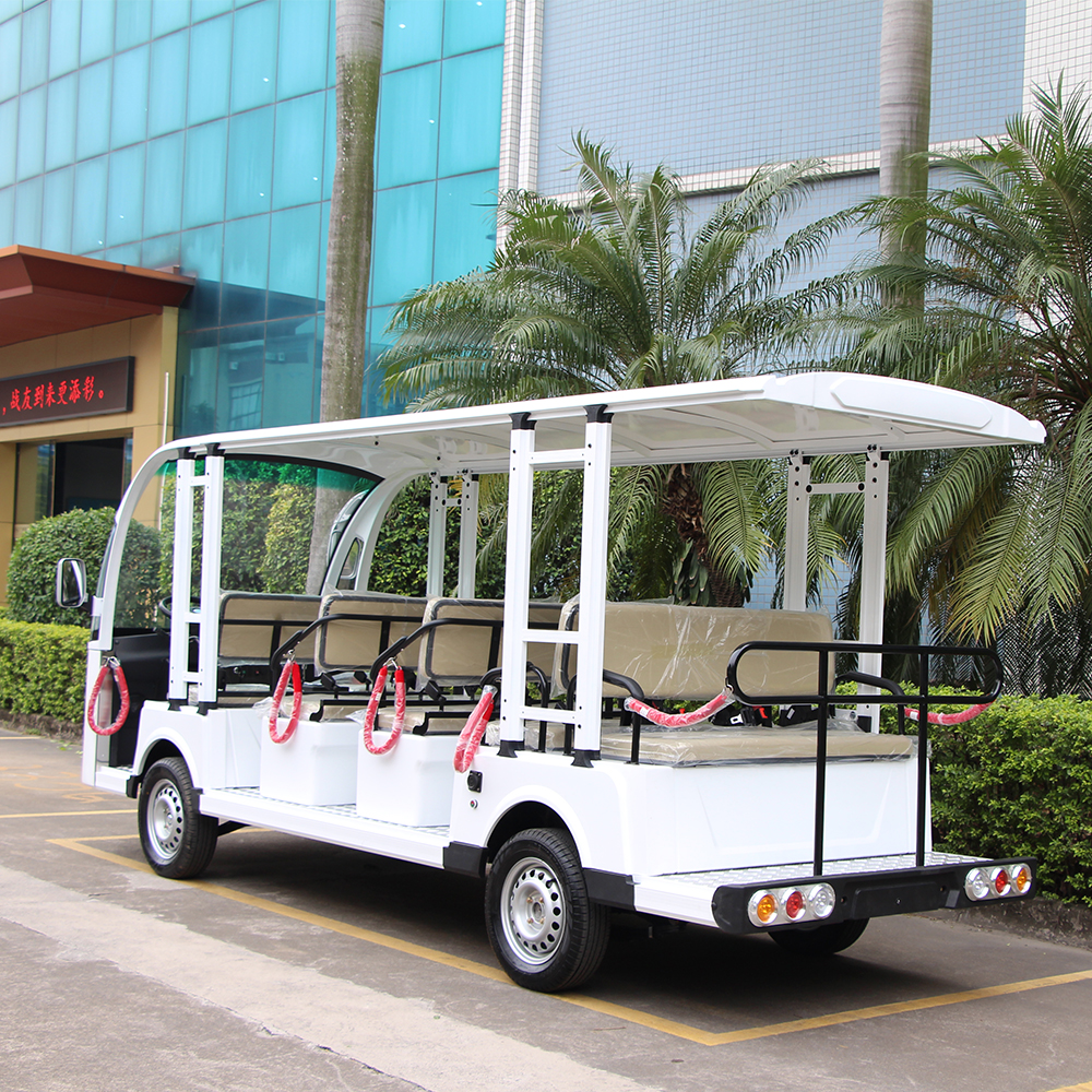 Modern 72V 7.5Kw Ac Motor Lead Acid Batteries Shuttle Cart 14 Seat Passenger Electric Sightseeing Bus