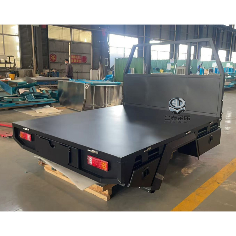 Industrial Small Truck Tray Single Cab Steel Utility Flat Cargo Vehicle Tray