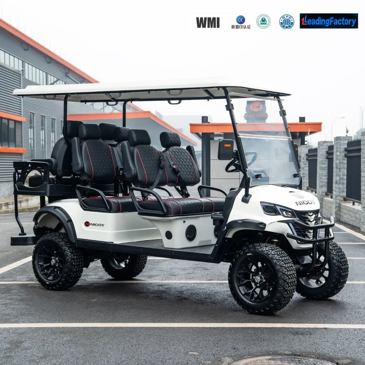 Low Speed Street Legal Neighborhood Electric Vehicle 6 Seater With Speaker