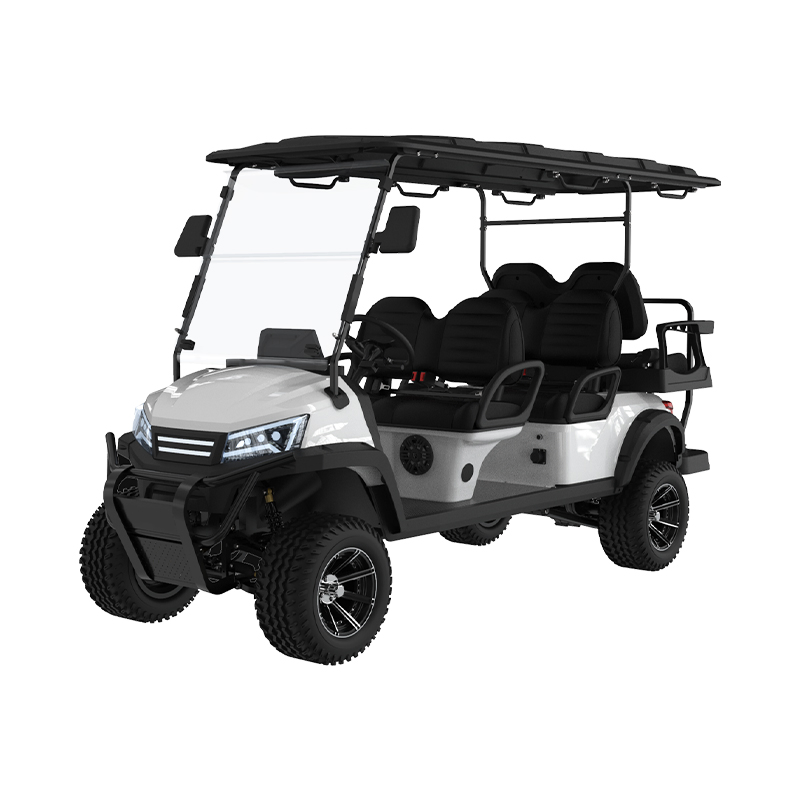 Personalized 6 Person 5kw White Electric Golf Buggy 4+2 Seater Cheap Price Custom Lithium Battery Golf Cart