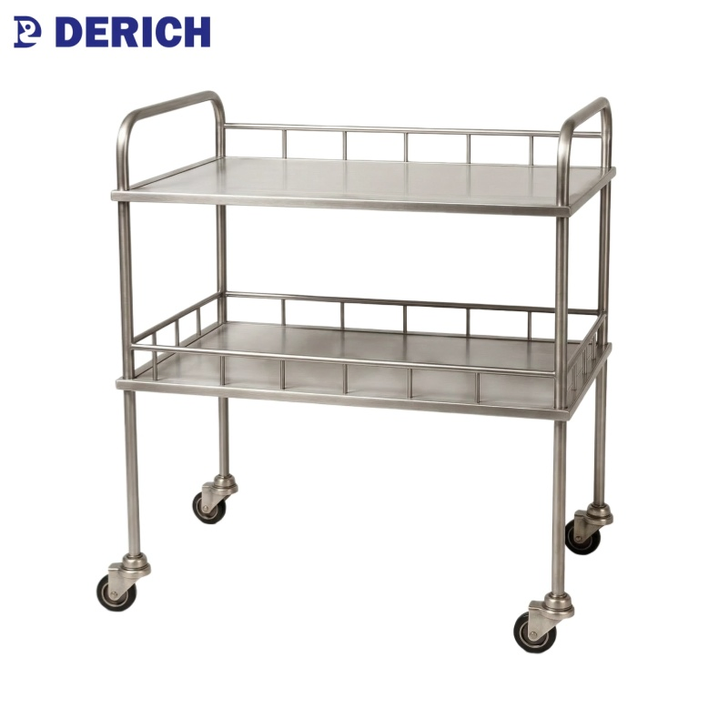 Derich Hot Sale Stainless-Steel Serving-Trolley Room-Service Cart for Hotel Restaurant