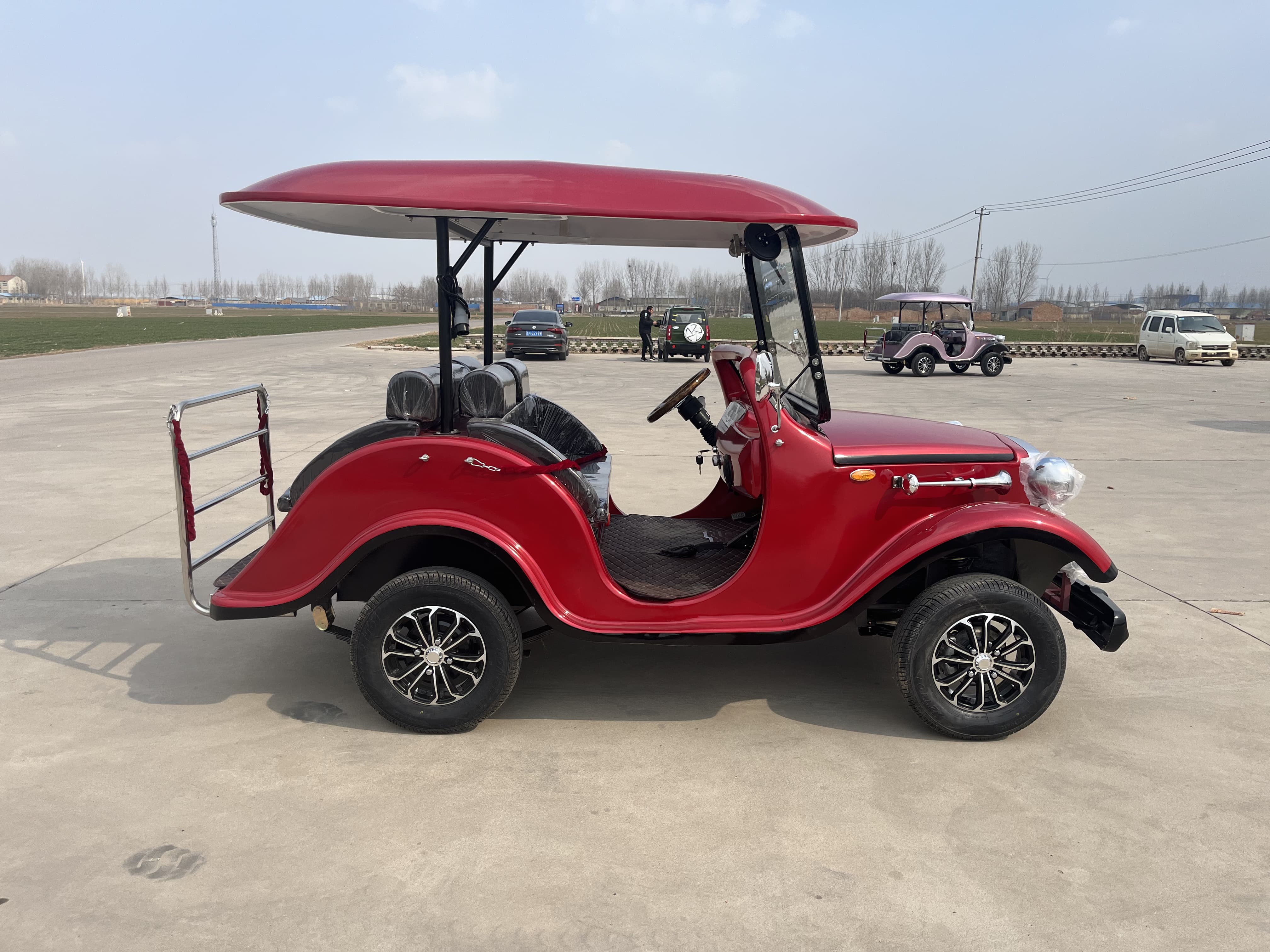 Sharefer 4 Seats 2+2 Seater Car off Road Tire 48V Electric Sightseeing Car Club Good Quality Electric Golf Cart Popular Style