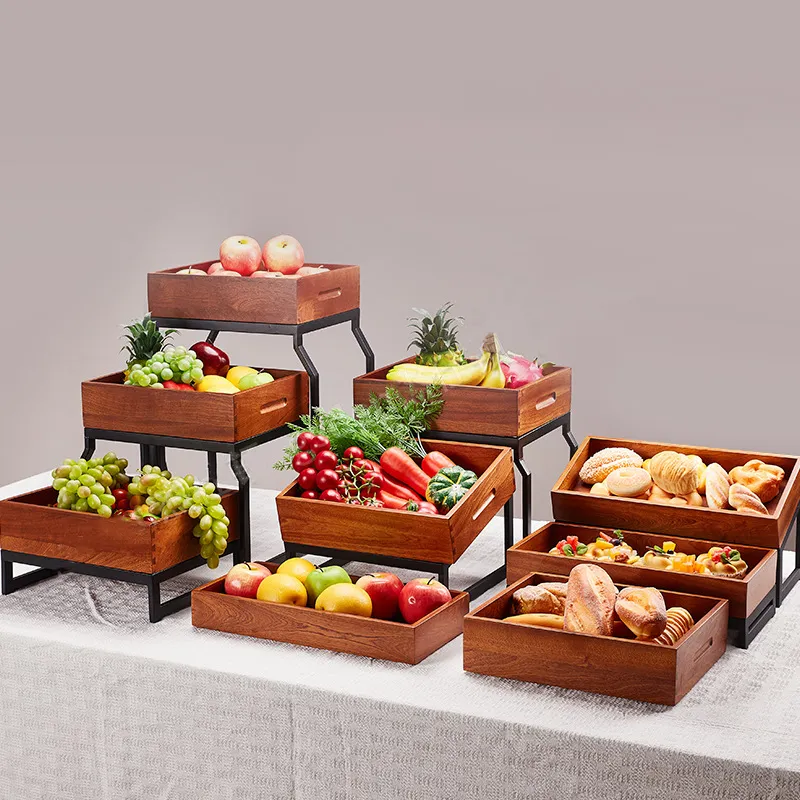 Wooden Food Display Stand