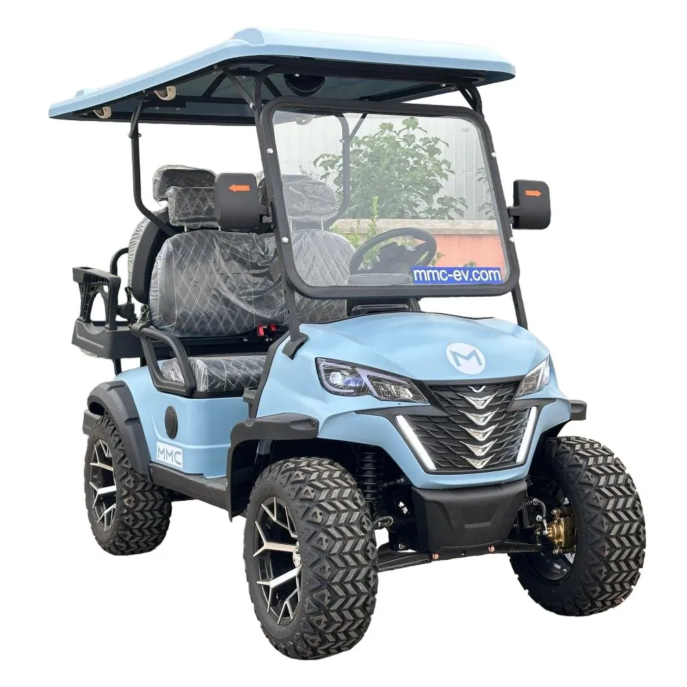 72V Lithium Battery 4 Wheel Golf Carts Solar Panels Powered off Road Electric Golf Cart 4 Seater