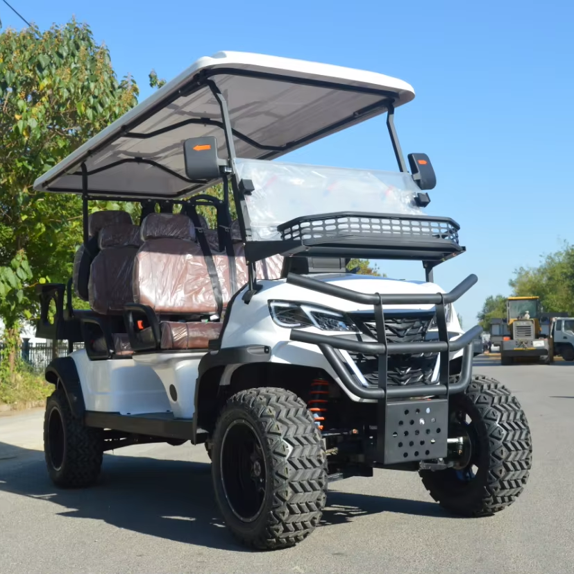 Multi-functional 6 Seater Electric Golf Carts with Adjustable Seats Support Customized Colors for Community Use