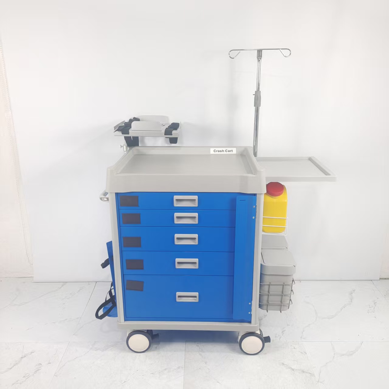 CE Certified Emergency Cart ISO13485 Trolley International Medical Project OEM Crash Cart Custom Hospital Cart