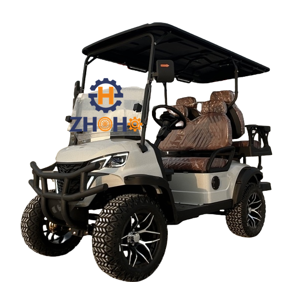 Luxury 4-seater Off-road 4x4 Electric Golf Cart Sightseeing Club Vehicle 72V Lithium Battery Solar-powered Golf Carts