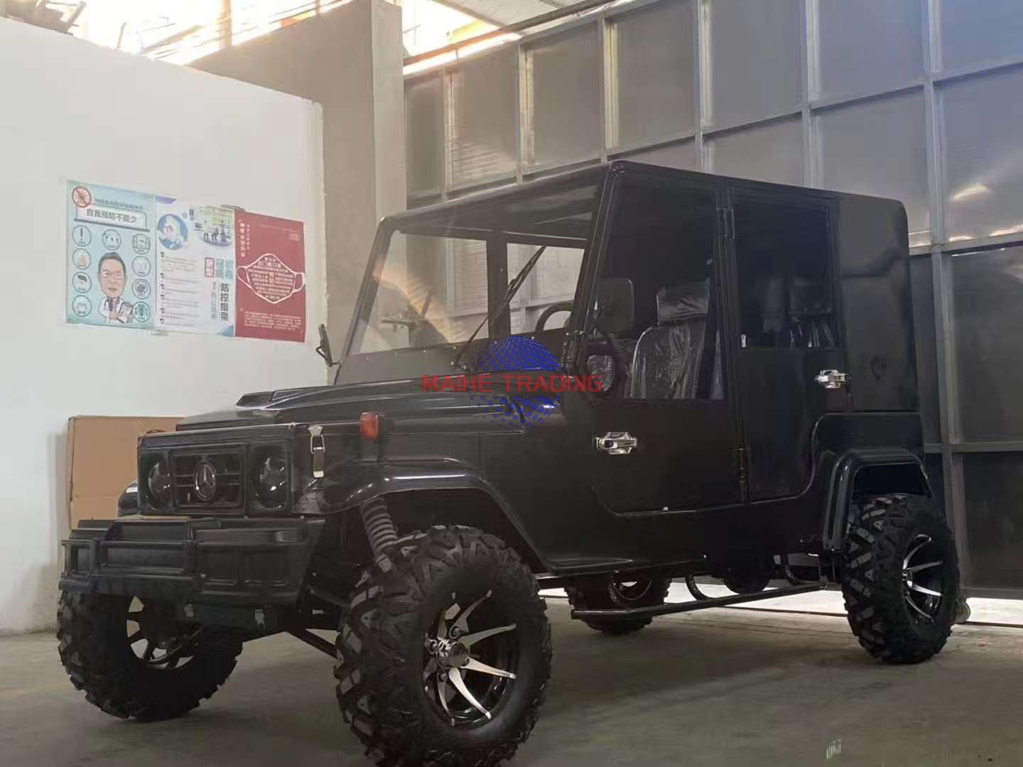 Four Wheel Mini Jeep Car 200CC 4x4 Adult Golf Cart Off Road All-terrain Farming Tool Vehicle Dune Buggy Pick-up with Cargo Box