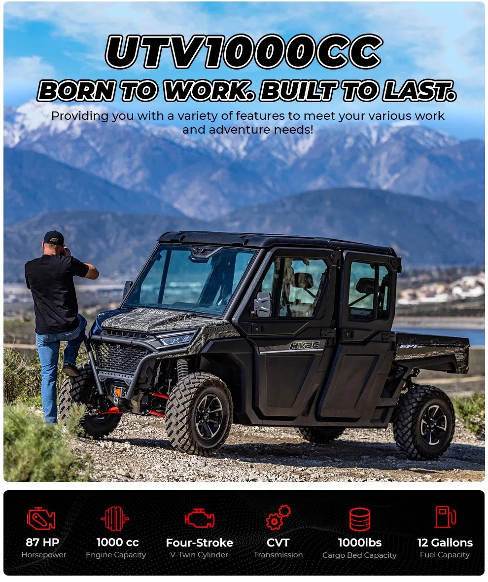 Adults 800cc 1000cc 4 Seater Farm Sport UTV Utility Vehicle
