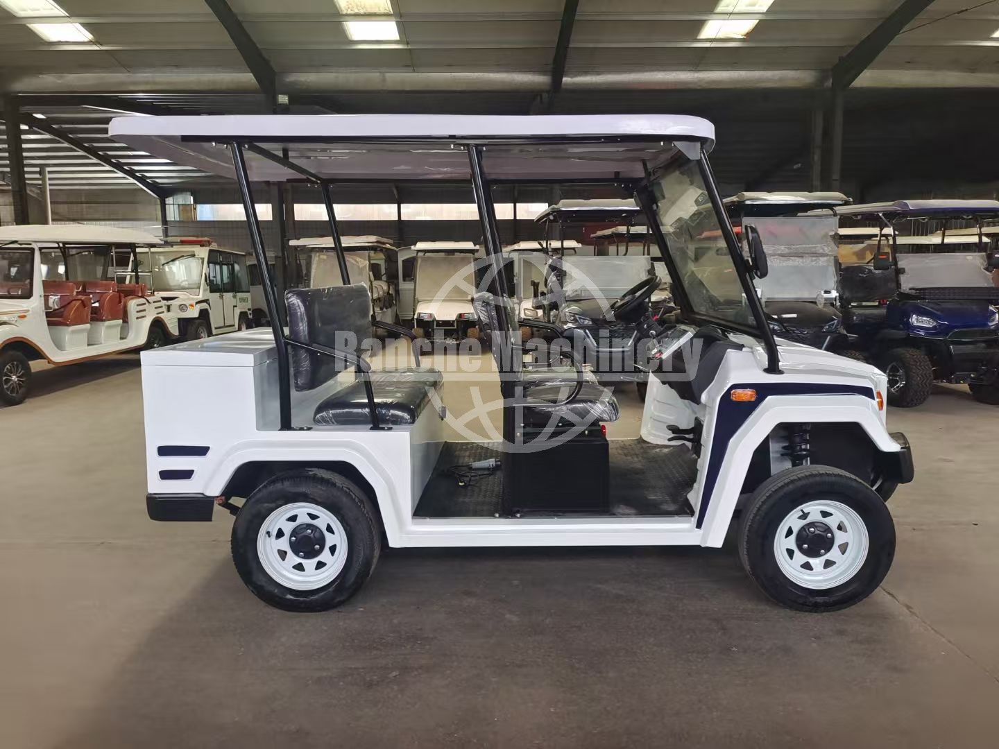 Golf Cart with Leather Seats 6-Seater 60KM/h Maximum Speed OEM Support for Fleet Management