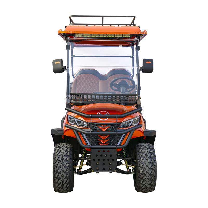 Street Legal Solar- Powered Golf Cart 60km Range, LED Lighting Fast Charging 4 Seater Electric Golf Carts 72V