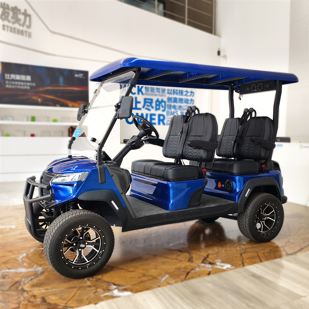 Custom Design Factory Direct Fast Charging VIN Street Legal Commercial Grade Four Seater Golf Cart Electric 5KW 70-90km CE DOT
