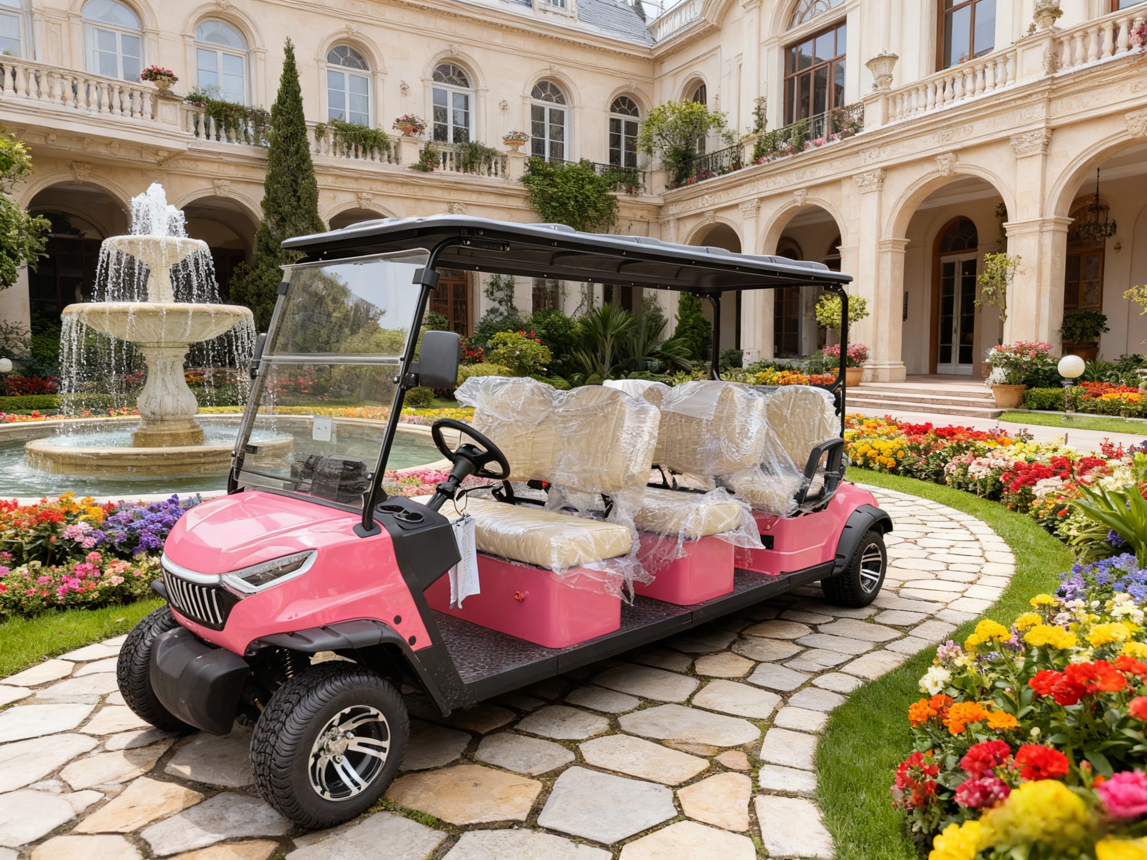 6 Seater Golf Cart Electric Model for Resort Shuttle and Campus Mobility
