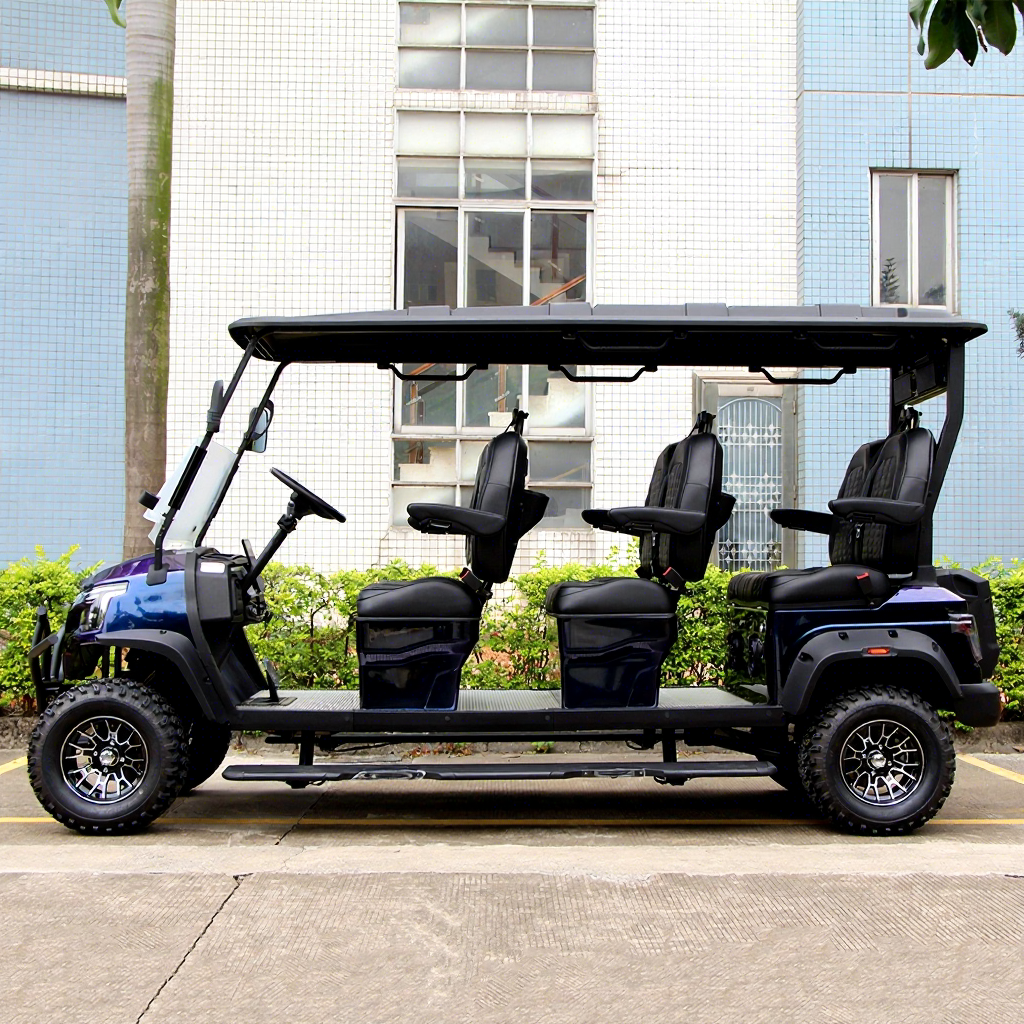 Custom Street Legal Modern 48V/5KW AC Motor RHD Electric 5kw Golf Cart 6 Seater Lithium Lifted