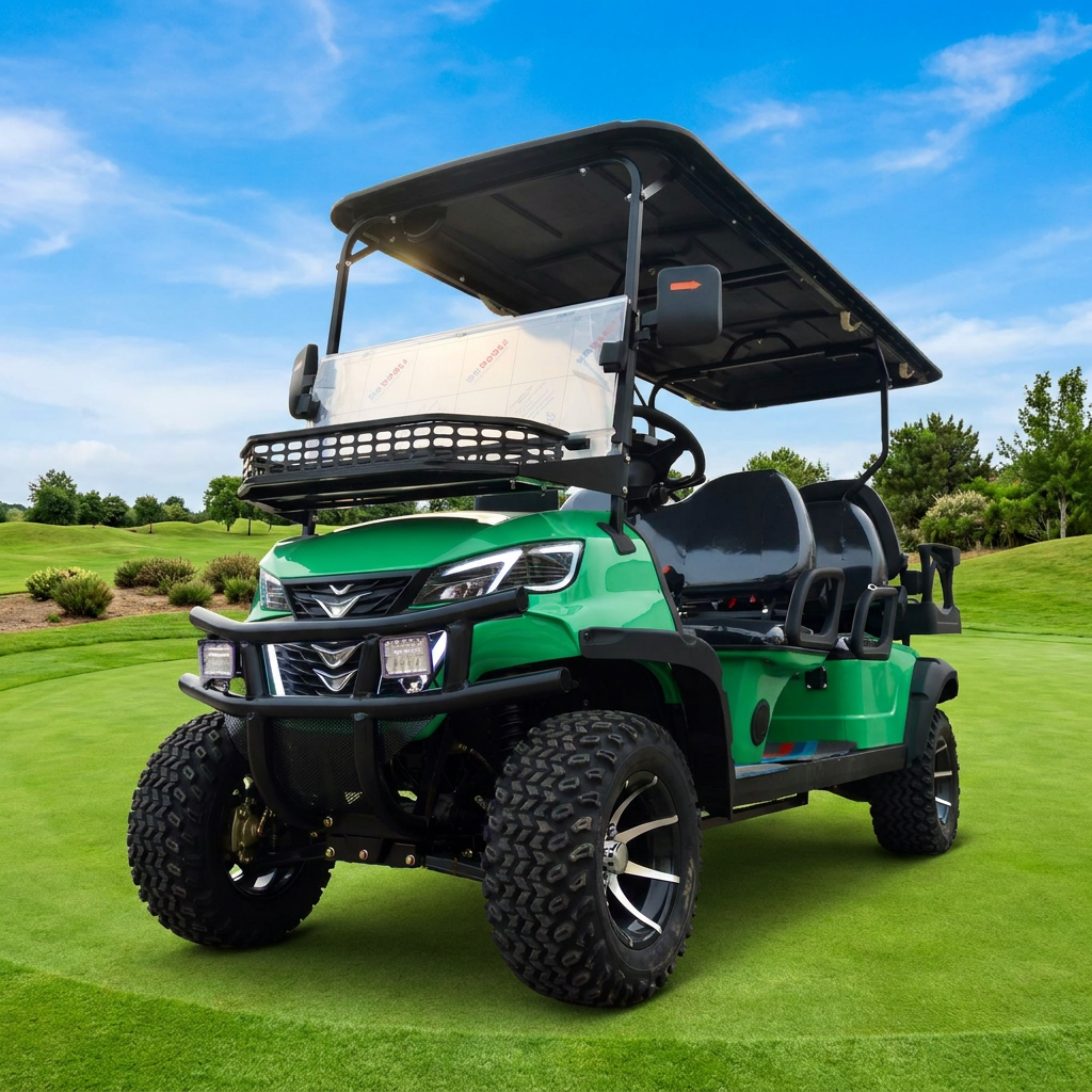 Supports Customized Wheel Hubs Electric Golf Cart 6-Seater Club Car Equipped with 5KW Motor for Golf Club Shuttle