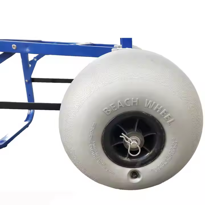 Portable Aluminum Folding Collapsible Beach Cart Steel Platform Two-Wheel Surfboard Fishing Wagon Hand Trolleys OEM Customizable