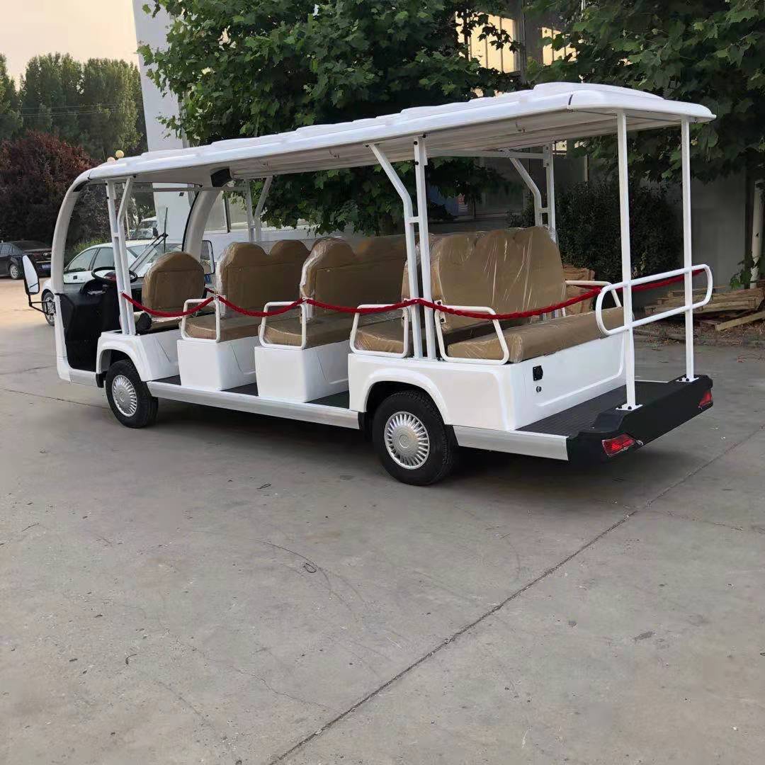 Sharefer 14 Passenger Sightseeing Bus Golf Buggy Carts Tourist Electric Shuttle Bus Golf Carts Electric Sightseeing Car