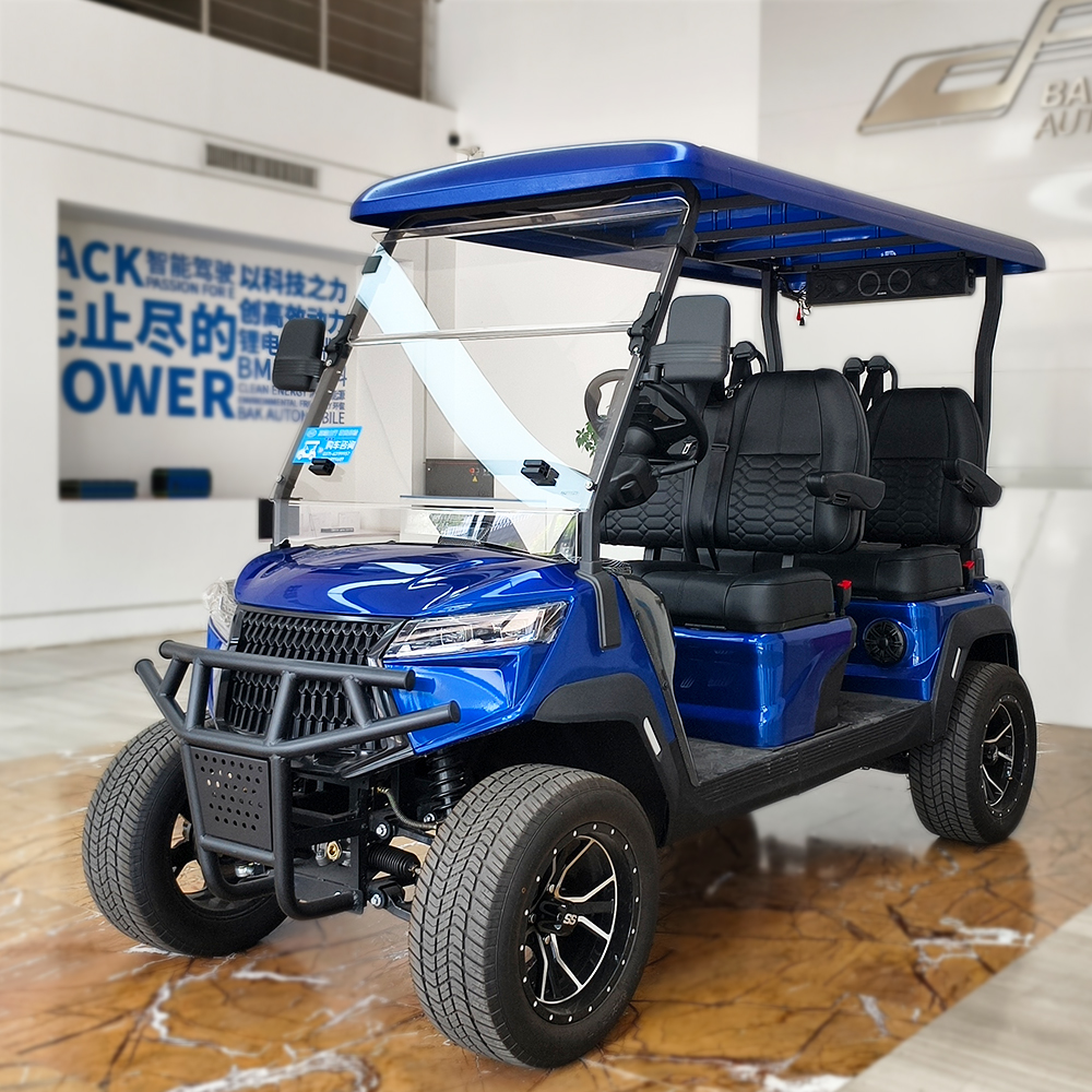 Custom Design Factory Direct Fast Charging VIN Street Legal Commercial Grade Four Seater Golf Cart Electric 5KW 70-90km CE DOT