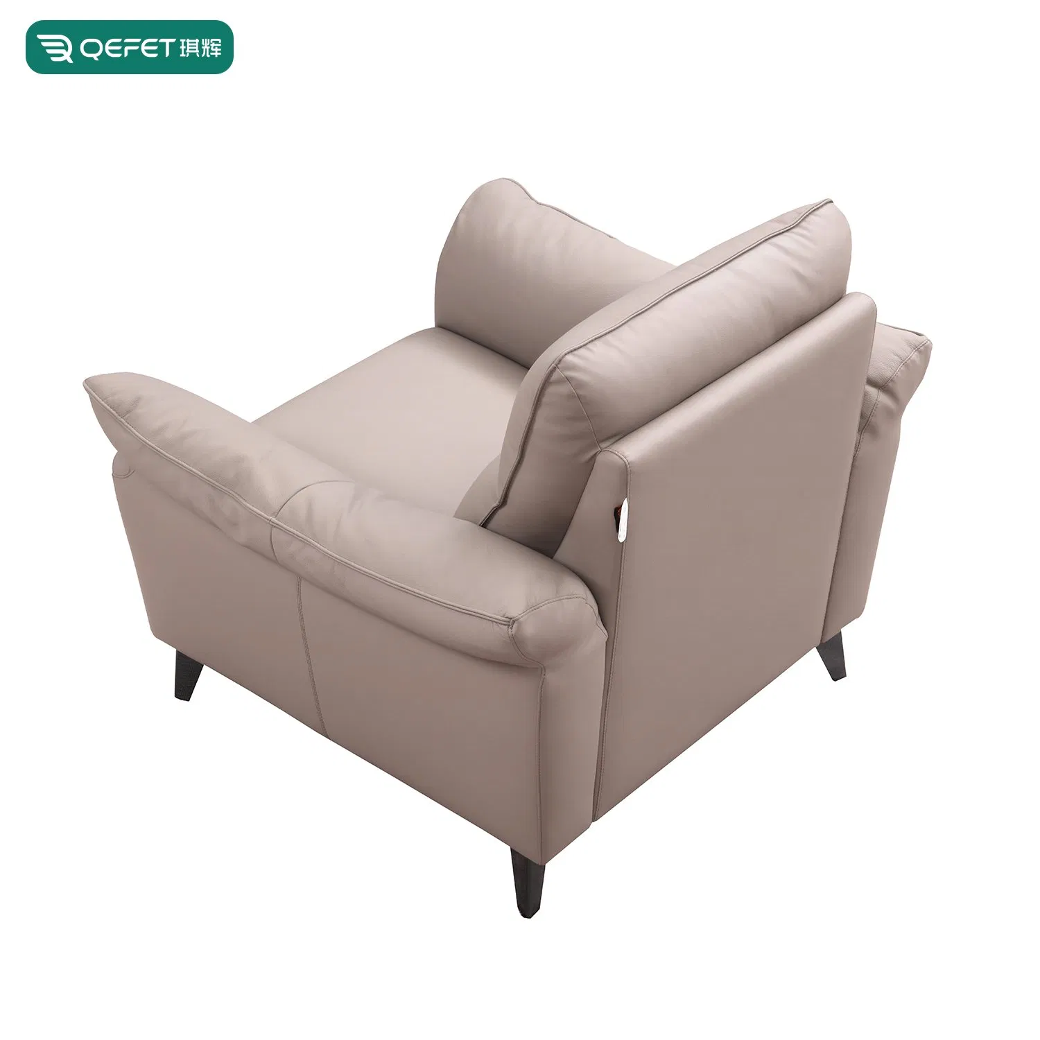 Poltrona Recliner de Couro Cinza Moderno para Conforto Máximo