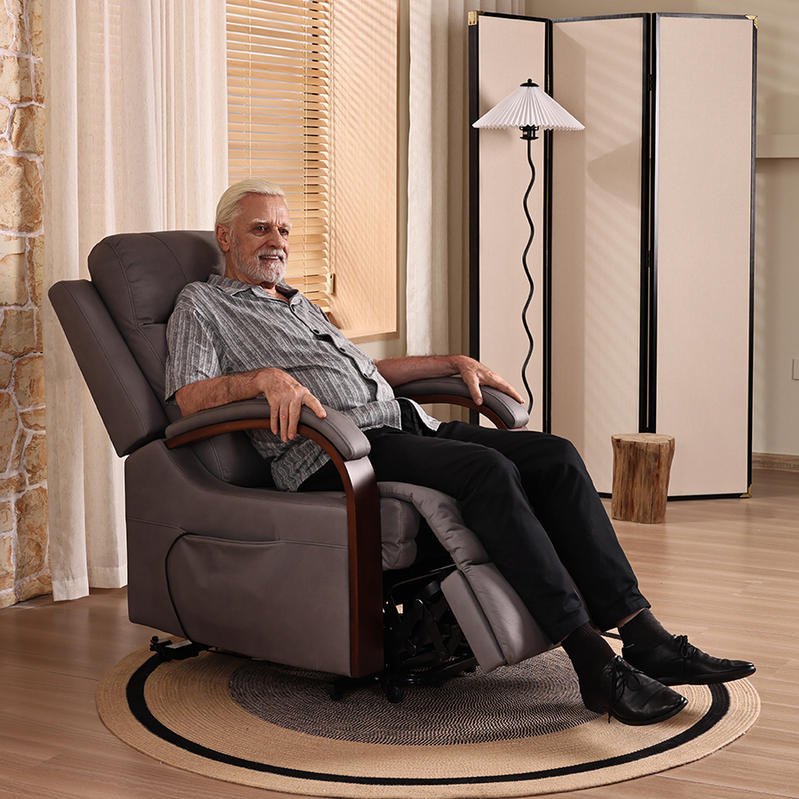 Poltrona Reclinável de Couro Premium para Conforto e Estilo Ultimativos