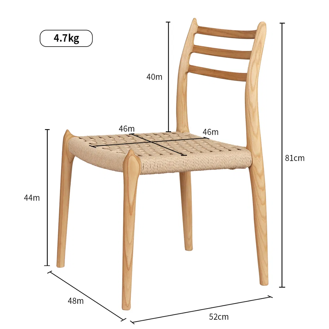 Cadeiras de Jantar Modernas Sem Braços de Rattan Retro