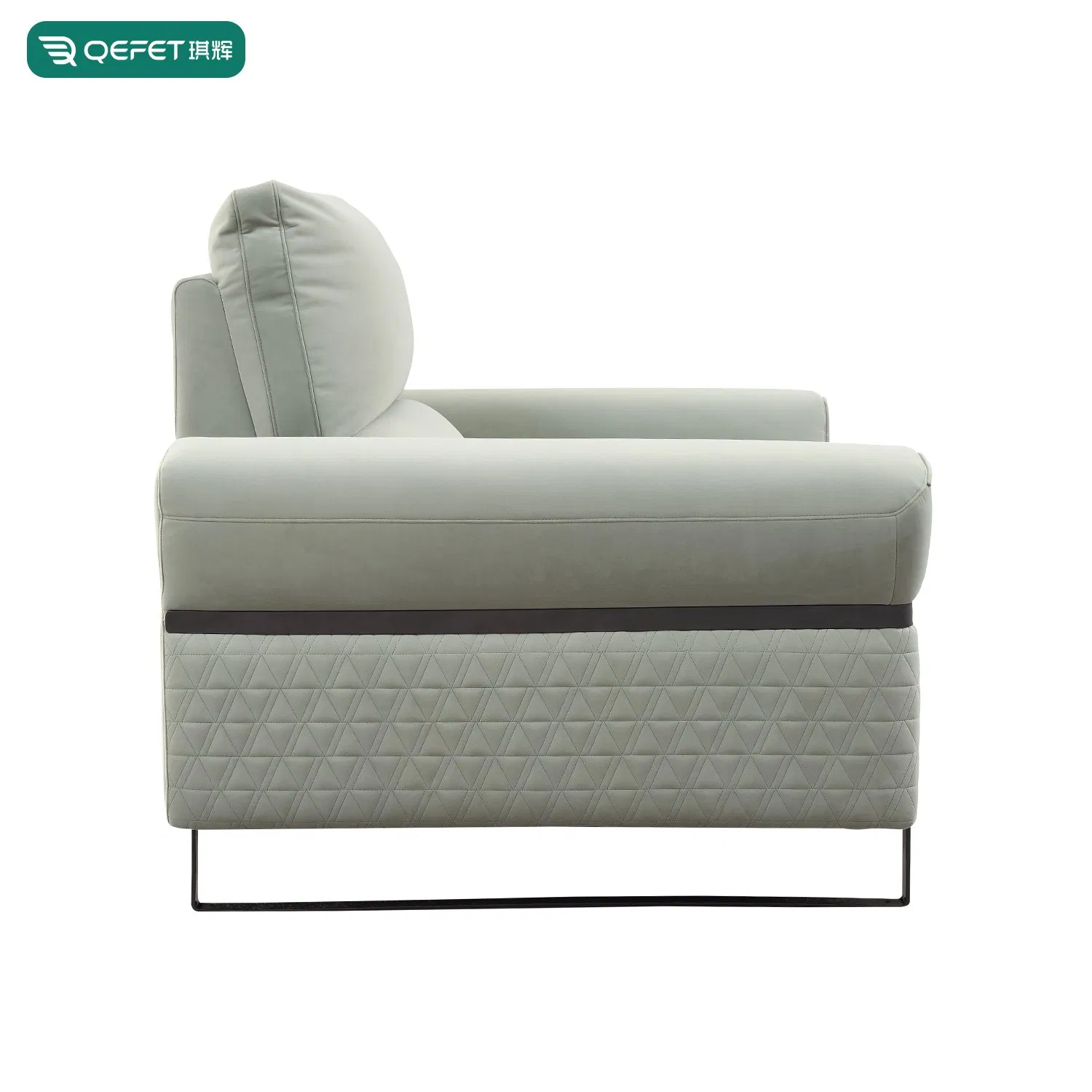 Cadeira de Veludo Verde Luxuosa para Salas de Estar Italianas Modernas