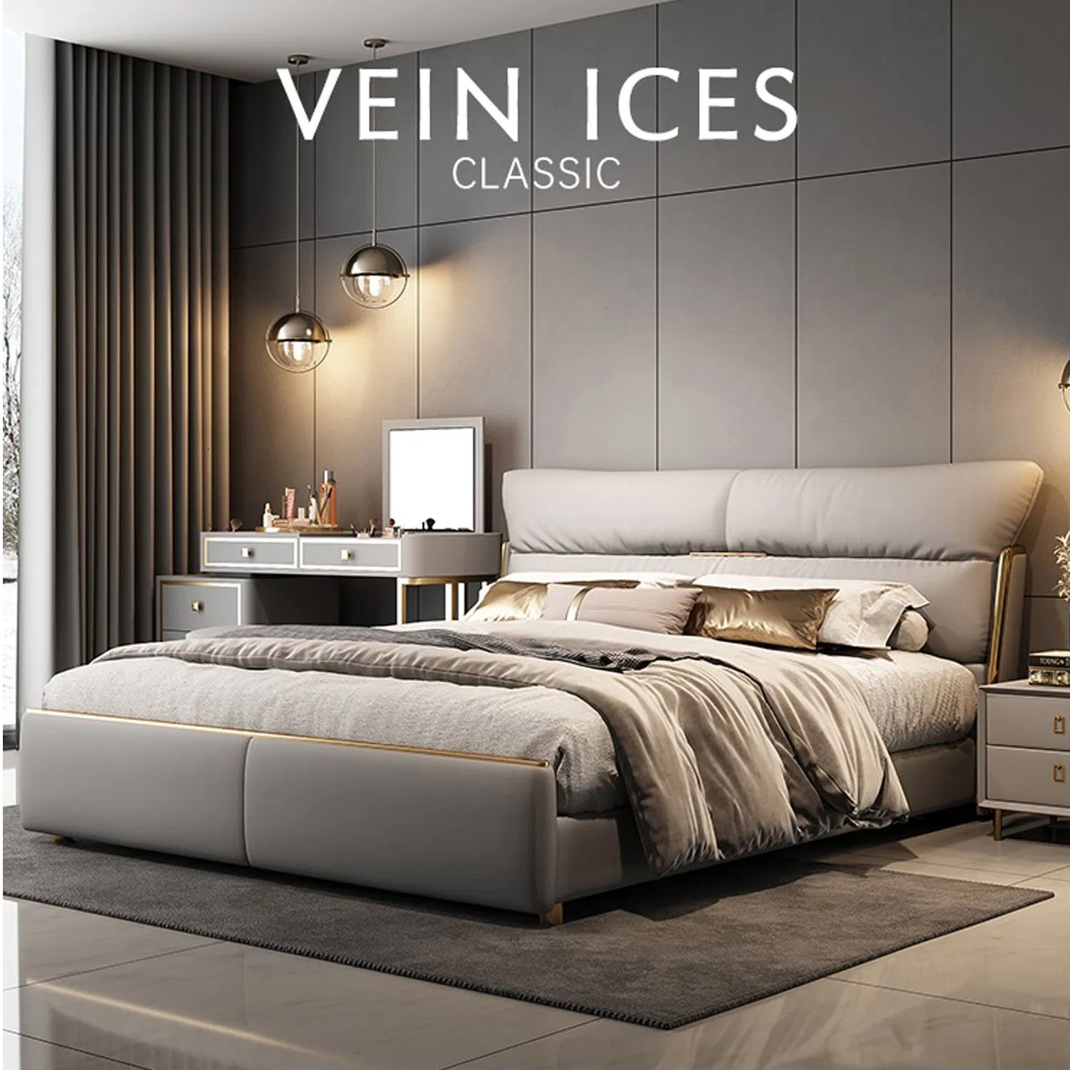 Cama Plataforma de Couro Moderna e Elegante para Quartos Estilosos