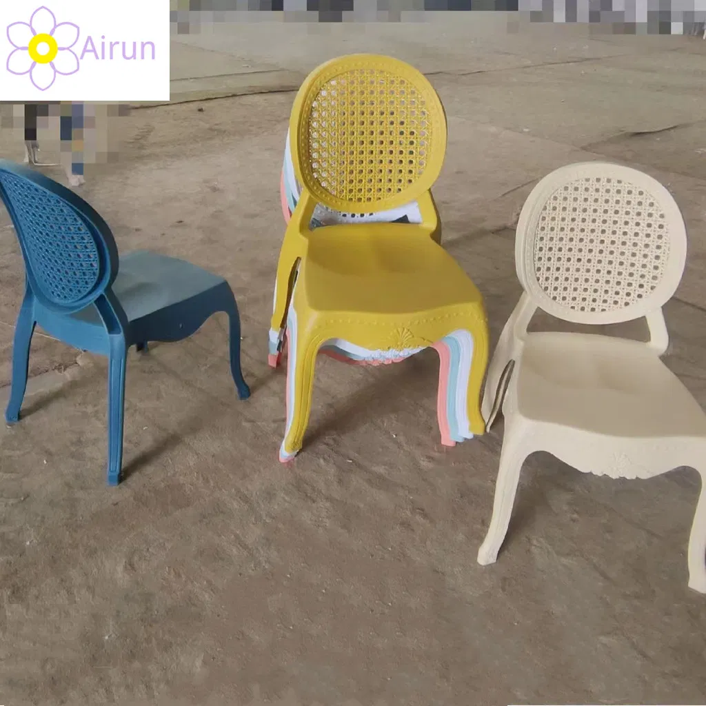 Novo Design Estilo Europeu Cadeira de Plástico Branca Sem Braços para Hotel Preço Acessível Cadeira de Jantar Empilhável para Exterior