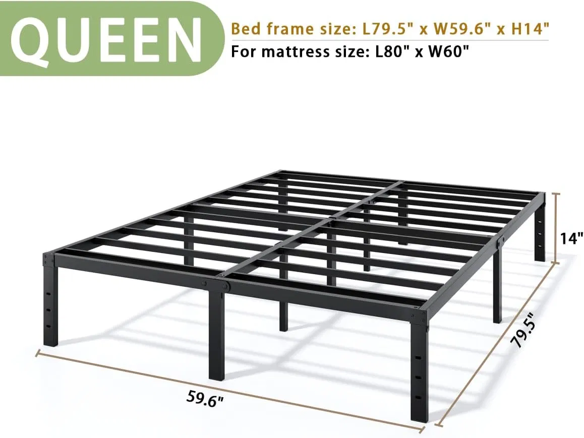 Cama Plataforma Industrial Chic Baixa Perfil Rainha Estrutura de Metal Todas as Tamanhos Disponíveis