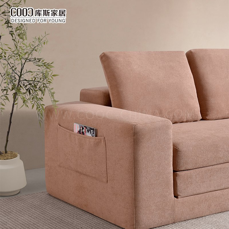 Sofá-cama dobrável sem estrutura de tecido moderno, móvel para hotel, sala de estar, cama de dormir comprimida, sofá-cama de tamanho duplo