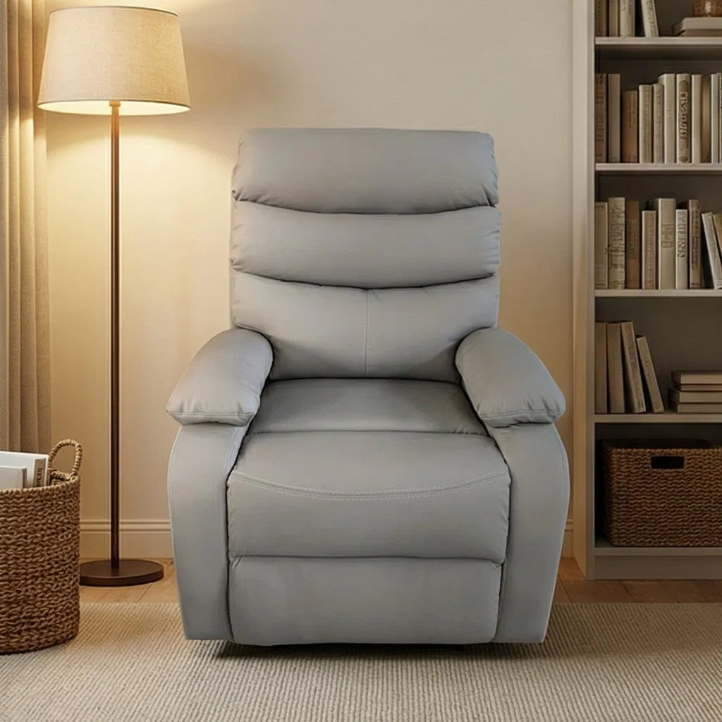 Poltrona reclinável manual de luxo para home theater e sala de estar